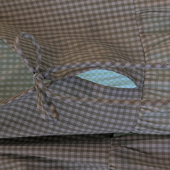 2XL Lisa Says Gah Sundress - Green Checkered - Picture 3 of 5